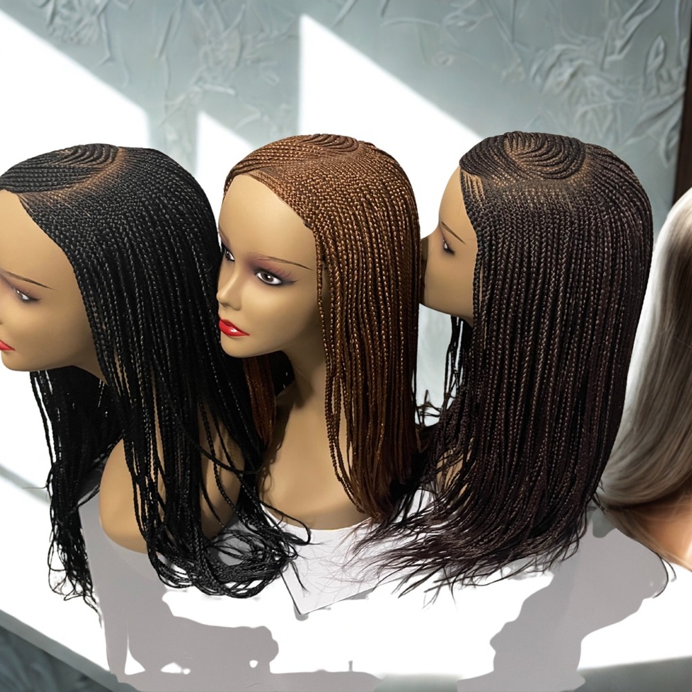 Glueless C-Cut Braided Wig